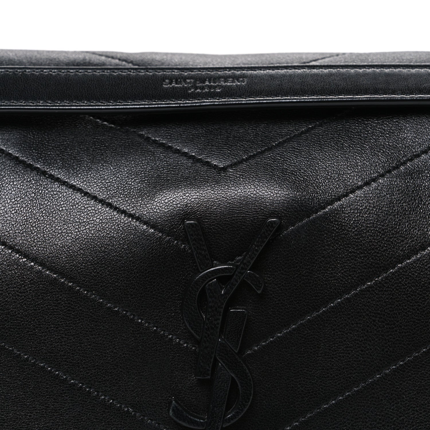 Saint Laurent Crinkled Calfskin Matelasse Monogram Medium Niki Chain Satchel Black 8 of 10