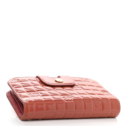 Chanel Patent Square Quilted CC Wristlet Long Wallet Pink 4 of 10