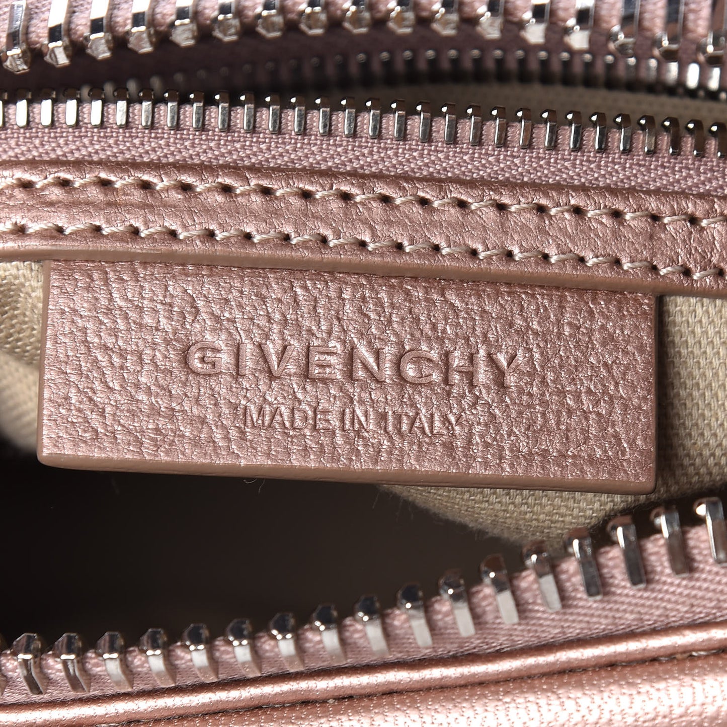 Metallic Sugar Goatskin Mini Antigona Light Pink