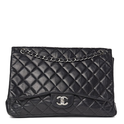 Chanel Lambskin Quilted Maxi Single Flap Black 1 of 28