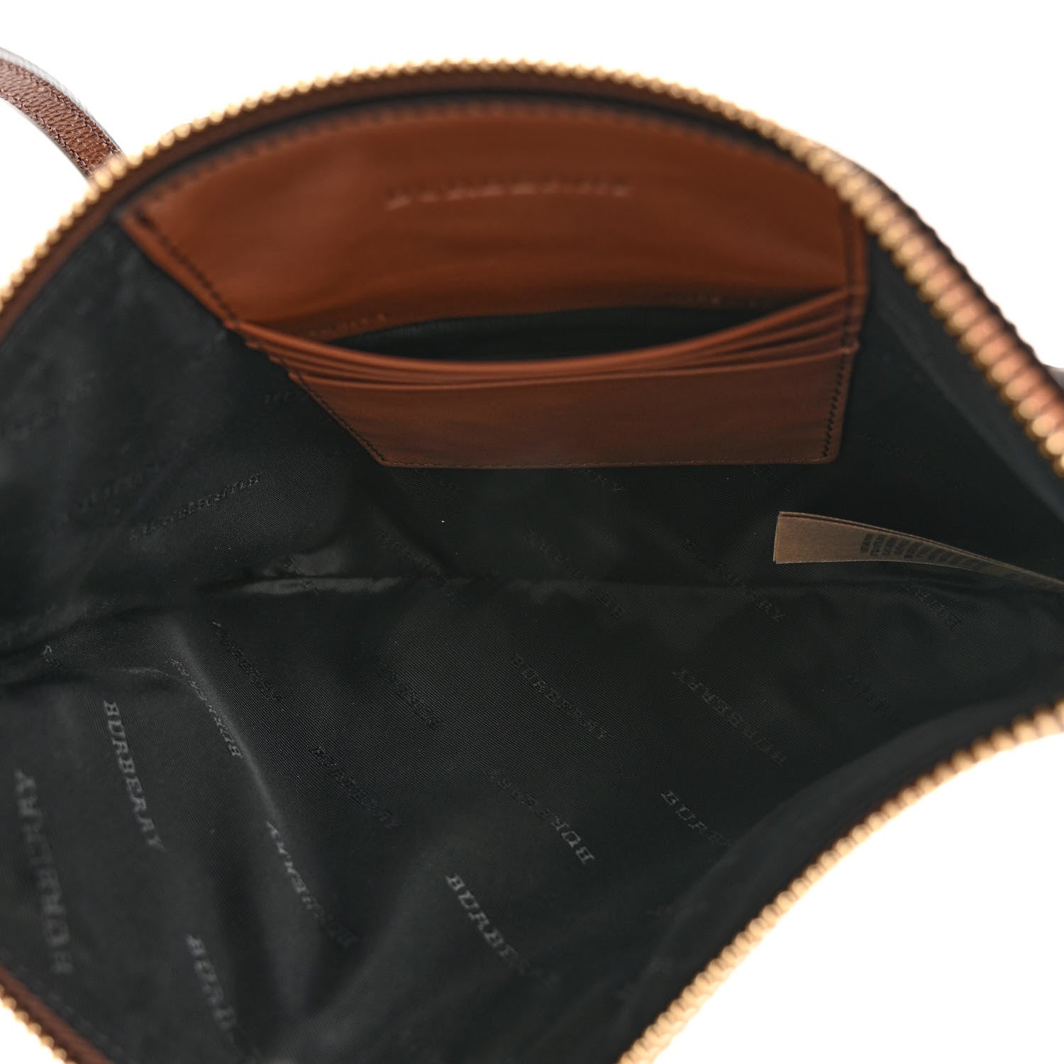 Burberry House Check Derby Peyton Crossbody Clutch Bag Tan 5 of 9