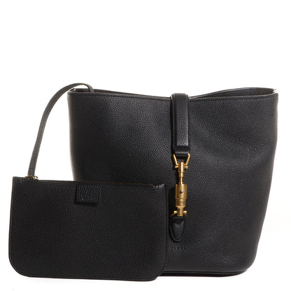 Gucci Soft Grained Calfskin Small Jackie Bucket Bag Black 5 of 8