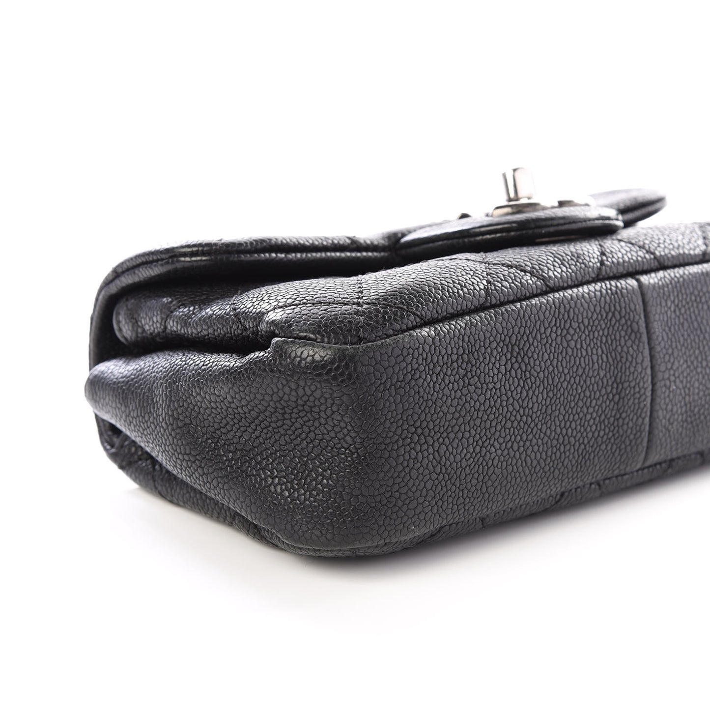 Caviar Quilted Mini Simply CC Flap Black