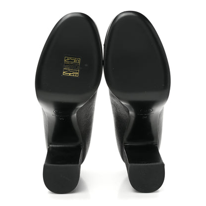 Chanel Lambskin Patent Cap Toe Mary Jane Platform Pumps 36 Black 6 of 10