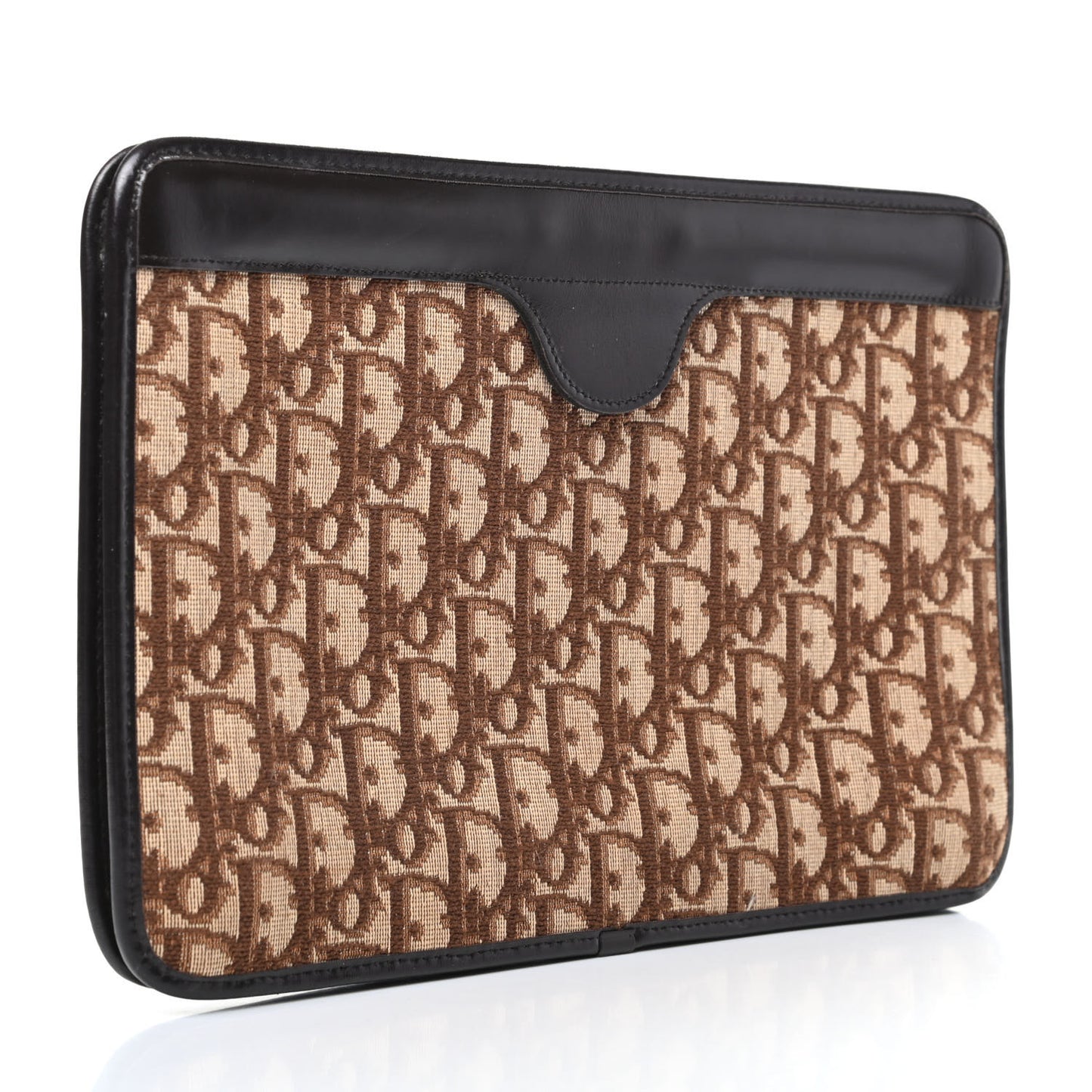 Monogram Pouch Clutch Brown