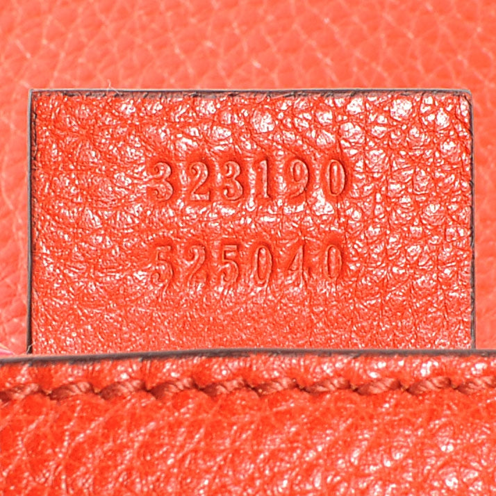 Gucci Pebbled Calfskin Small Soho Flap Crossbody Sun Orange 7 of 7