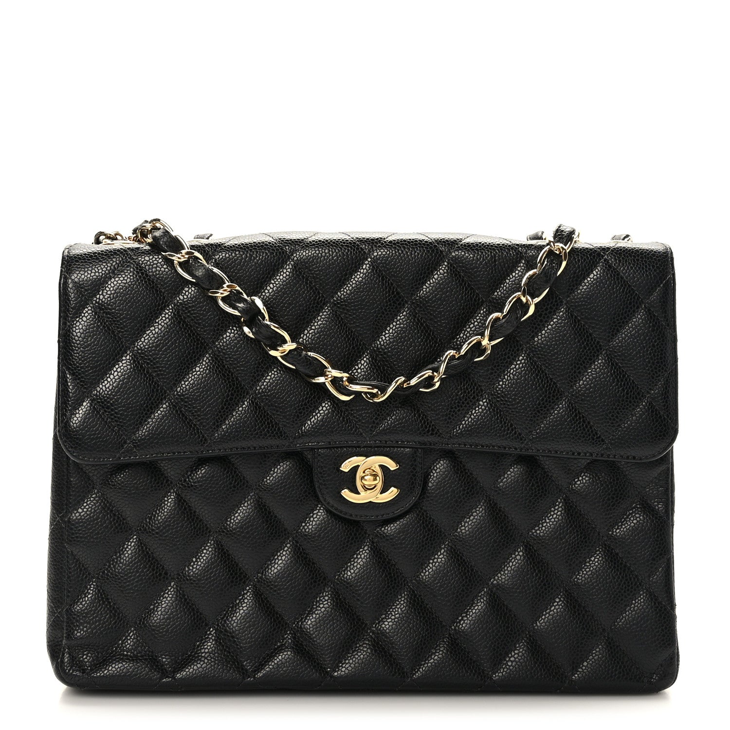 Chanel Caviar Jumbo Single Flap Black 1 of 9