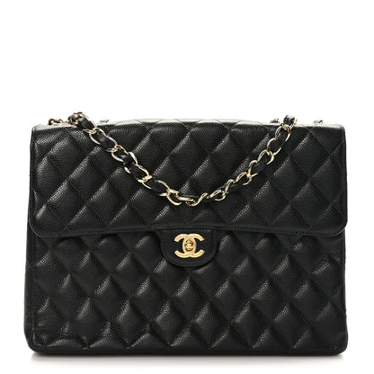 Chanel Caviar Jumbo Single Flap Black 1 of 9