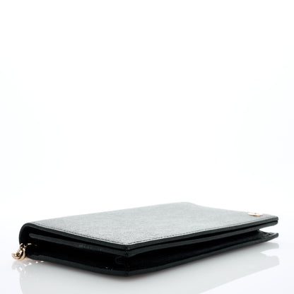 Gucci Textured Calfskin Medium Betty Chain Wallet Black 4 of 8