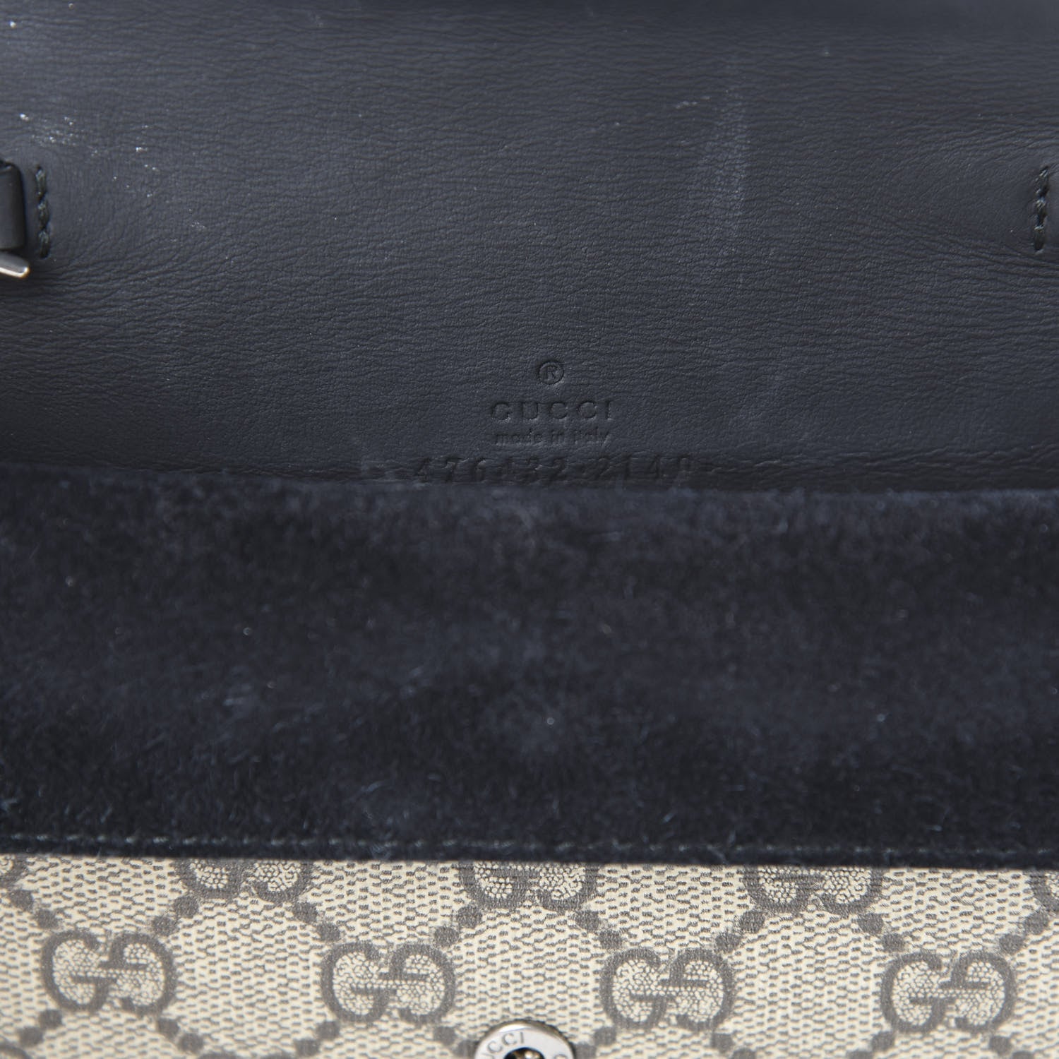 Gucci GG Supreme Monogram Super Mini Dionysus Shoulder Bag Black 7 of 10