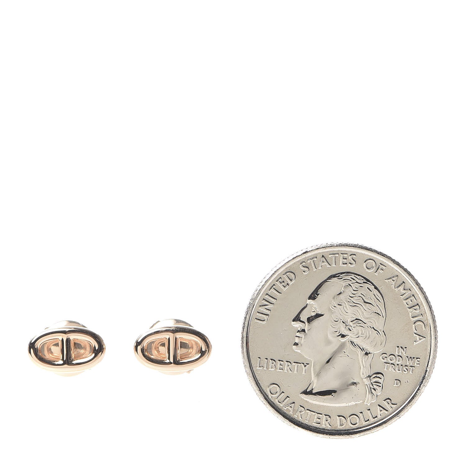 Hermes 18K Rose Gold TPM Farandole Stud Earrings 2 of 5