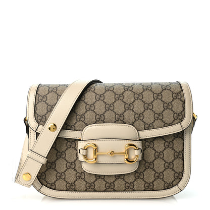 Gucci GG Supreme Monogram Horsebit 1955 Shoulder Bag Beige Mystic White 11 of 11