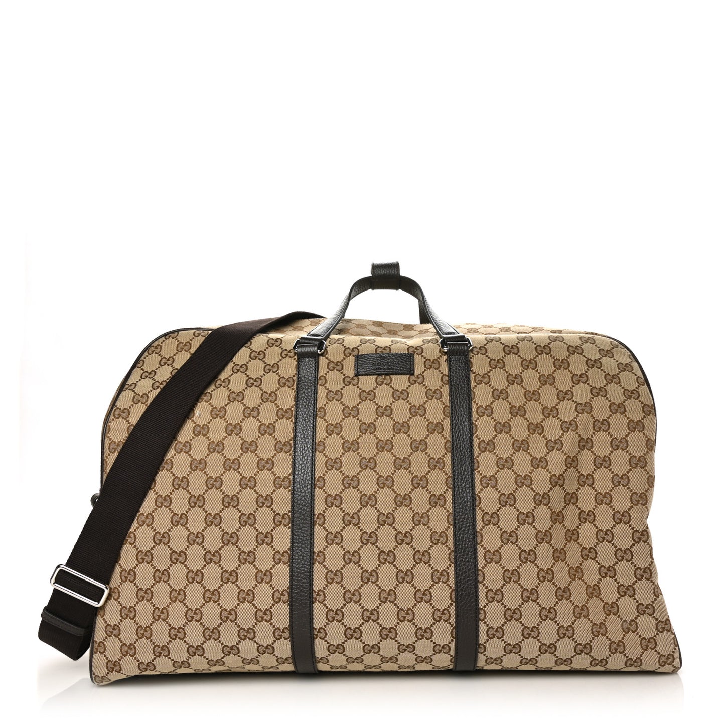 Monogram Dollar Calfskin Large Boston Duffle Bag Beige Ebony Testa di Moro Marrone Scuro