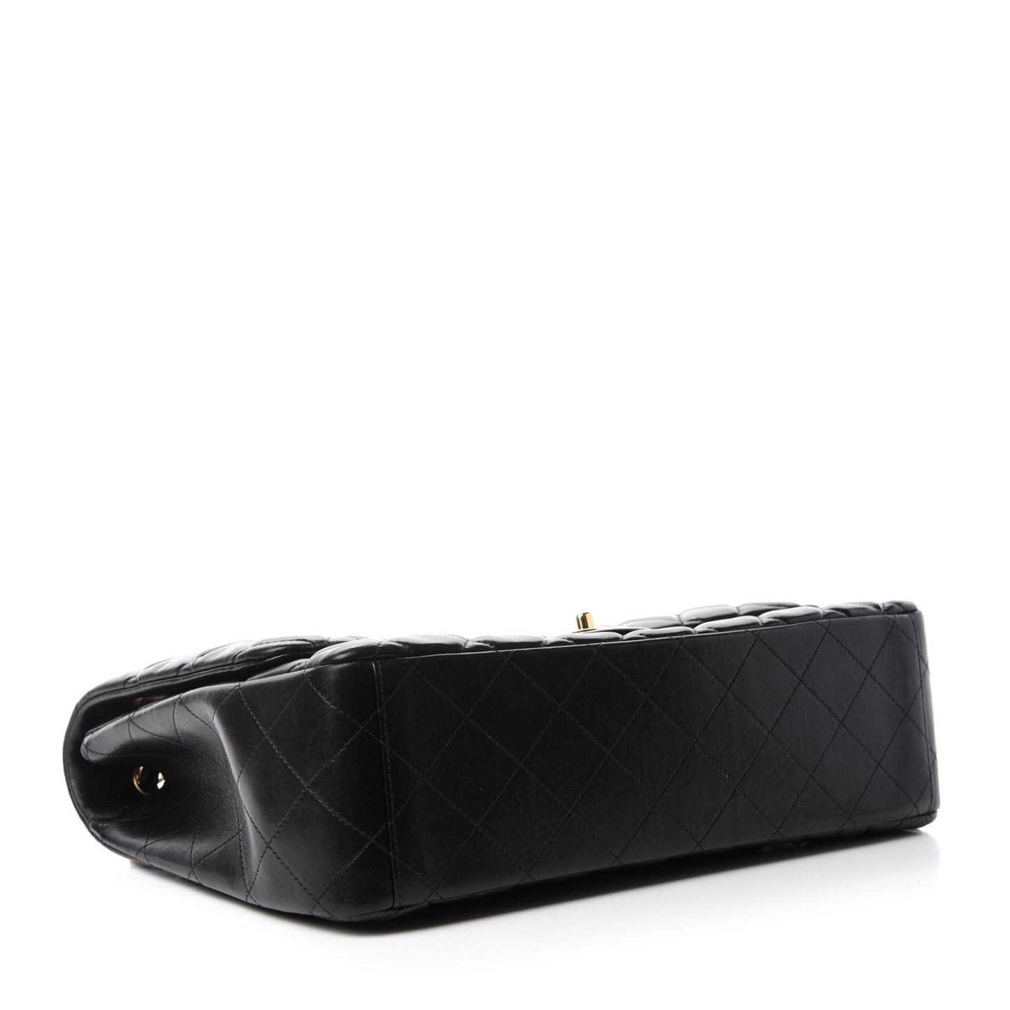 Lambskin Quilted Maxi Single Flap Black