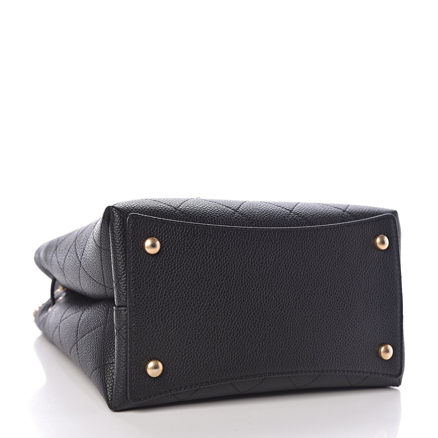 Chanel Grained Calfskin Stitched Small Drawstring Bag Black 4 of 10