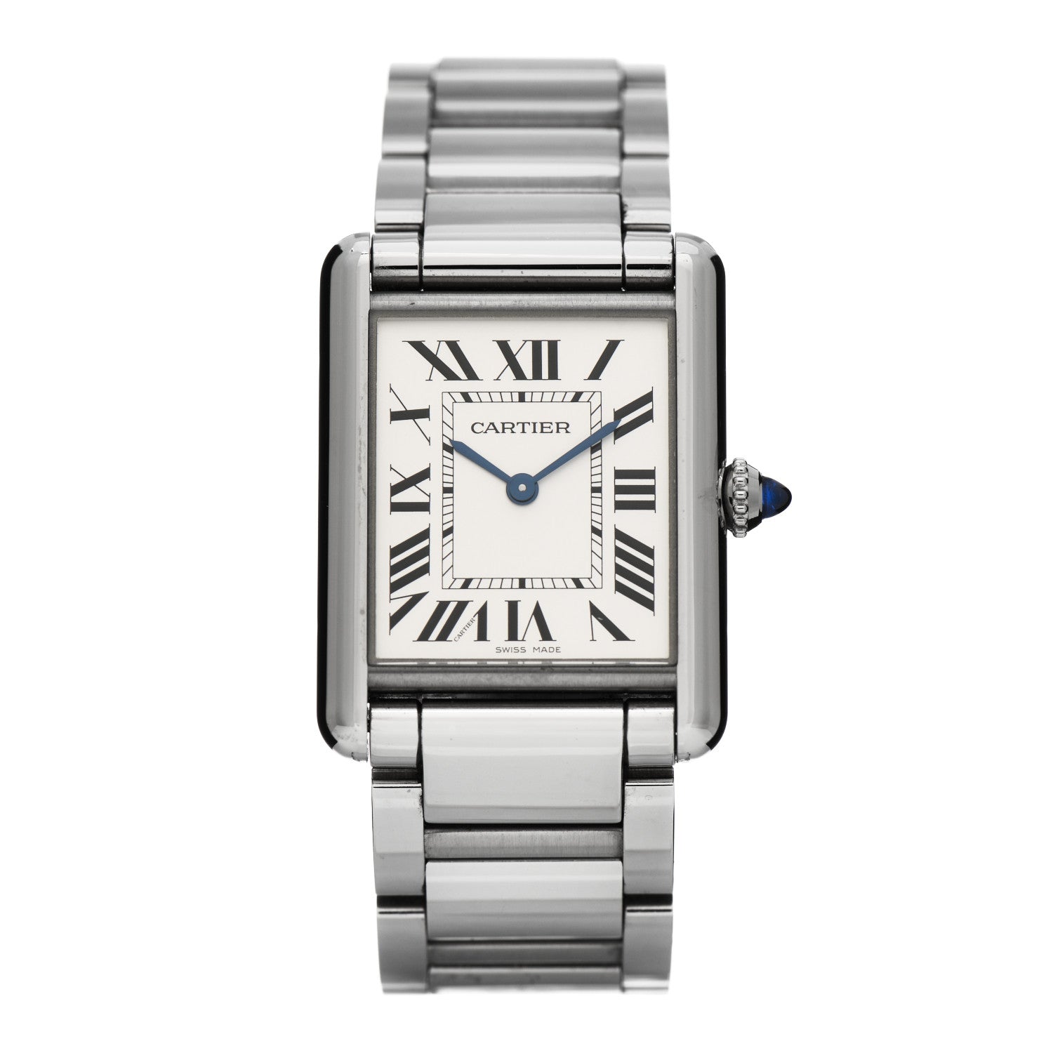 Cartier Stainless Steel 25mm Must de Cartier Tank Quartz Watch 1 of 6