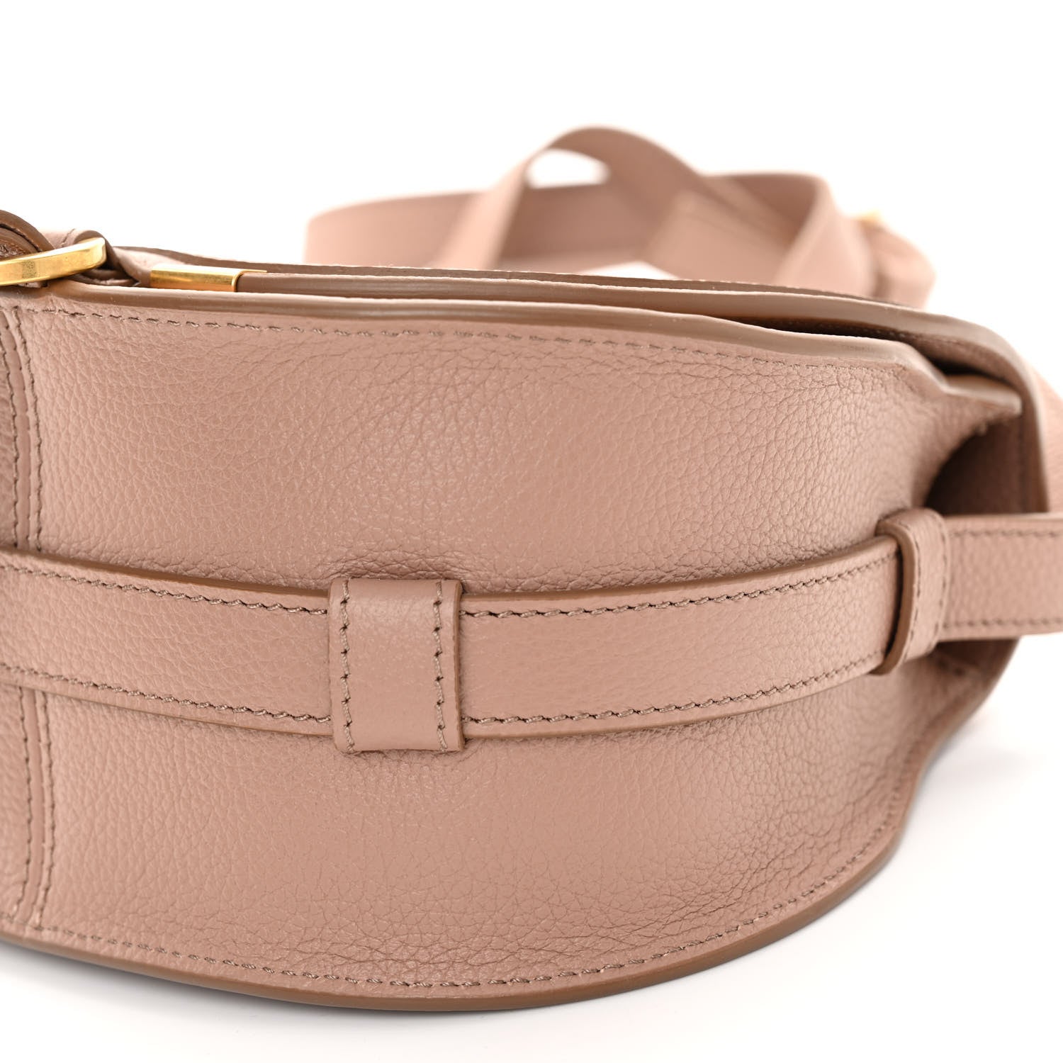 Chloe Grained Calfskin Small Marcie Saddle Bag Wood Rose 8 of 9