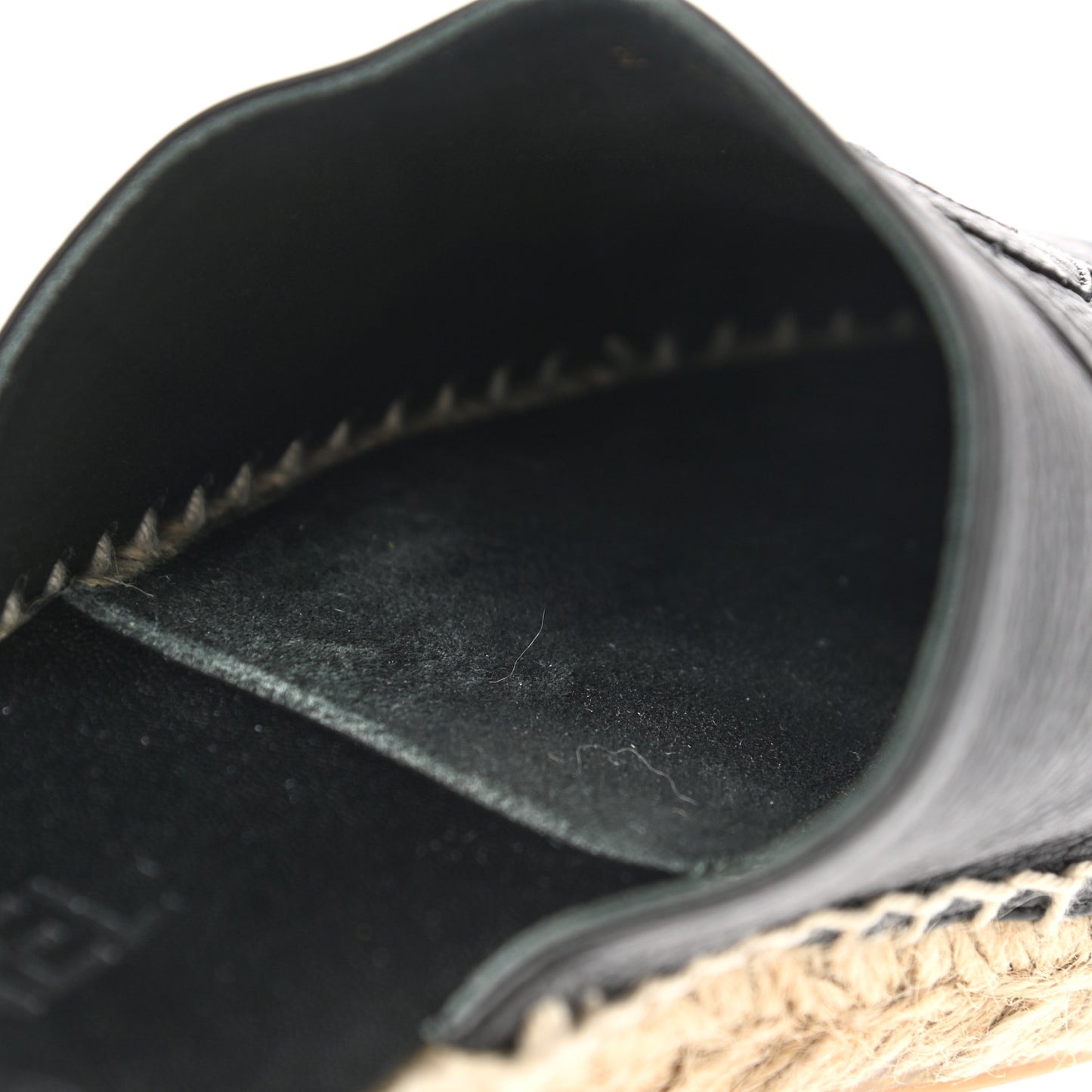 Calfskin CC Espadrille Mules 39 Black