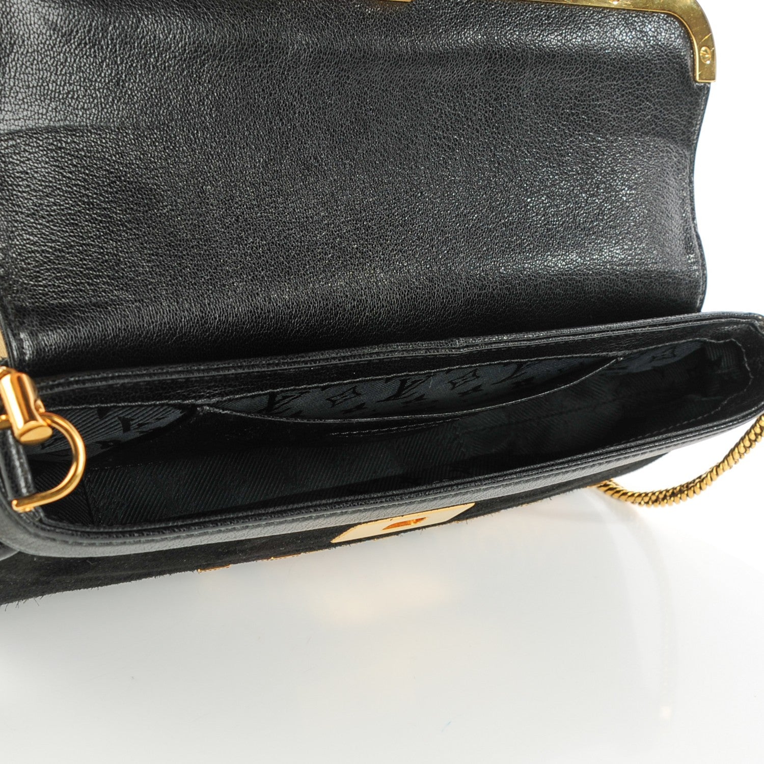 Louis Vuitton Chevre Suede Crystal Avant Garde Pochette Black 5 of 7