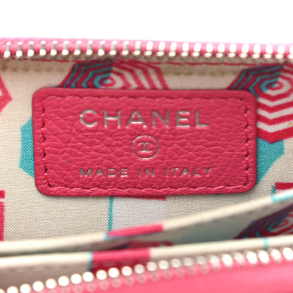 Chanel Goatskin Camellia Zip Coin Purse Pink 6 of 7