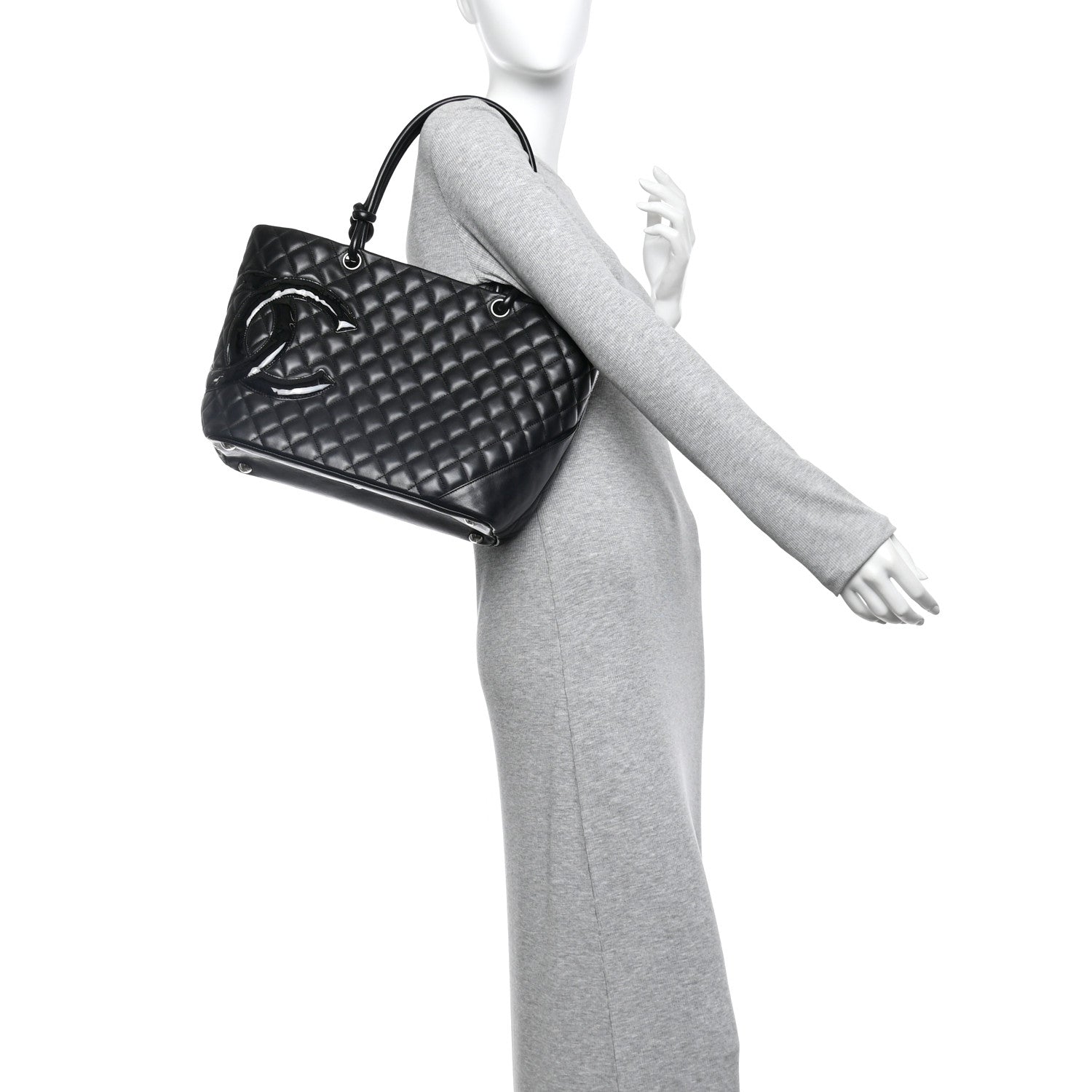 Chanel Calfskin Quilted Large Cambon Tote Black 2 of 10