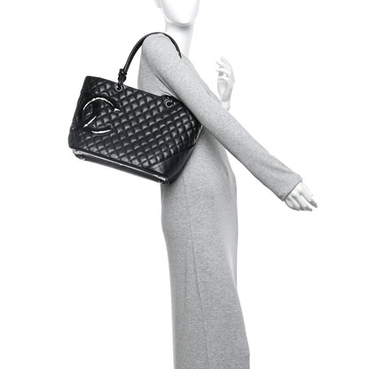 Chanel Calfskin Quilted Large Cambon Tote Black 2 of 10