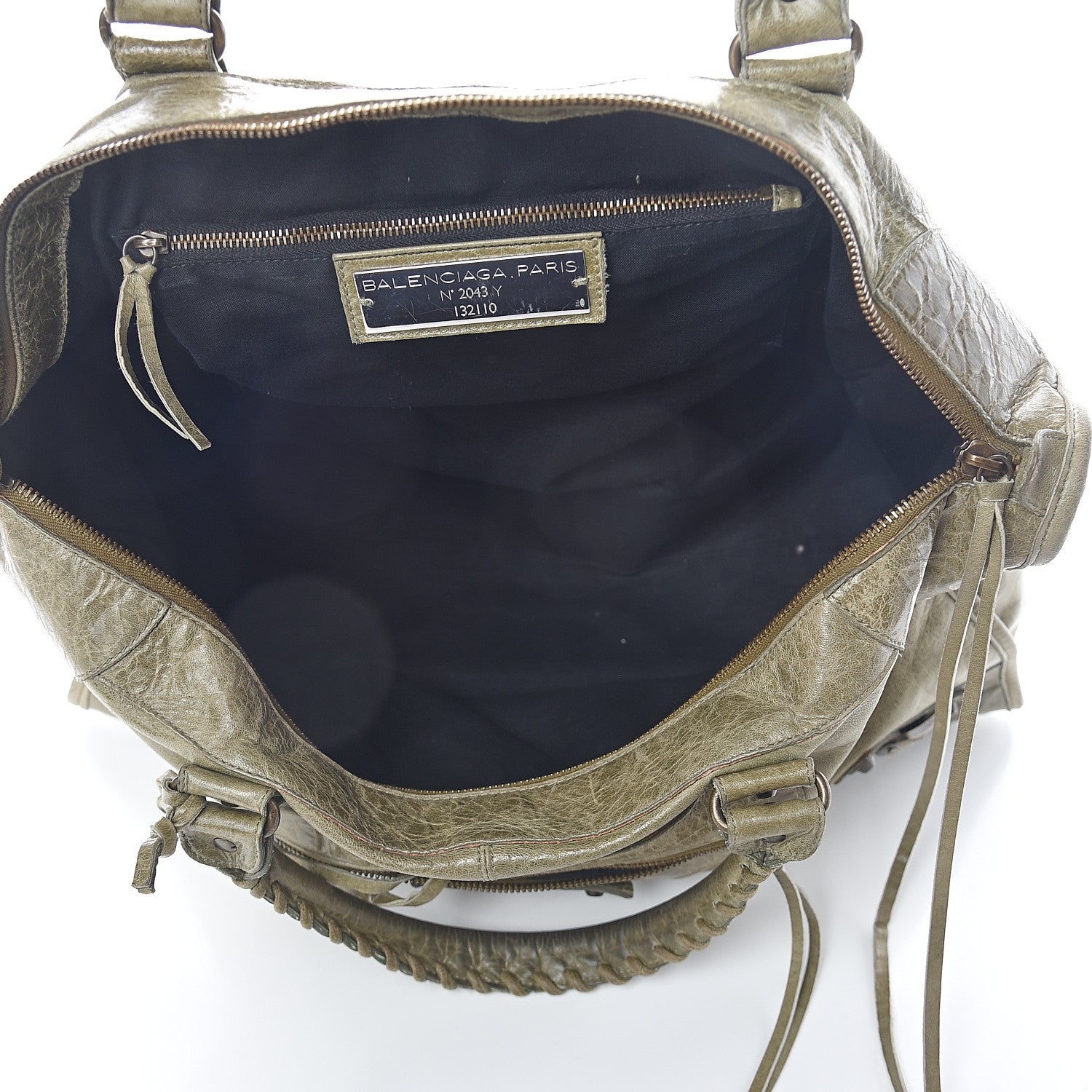 Balenciaga Agneau Classic Hardware Work Vert Militaire 4 of 8