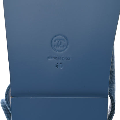 Chanel Denim CC Dad Sandals 40 Light Blue 7 of 8