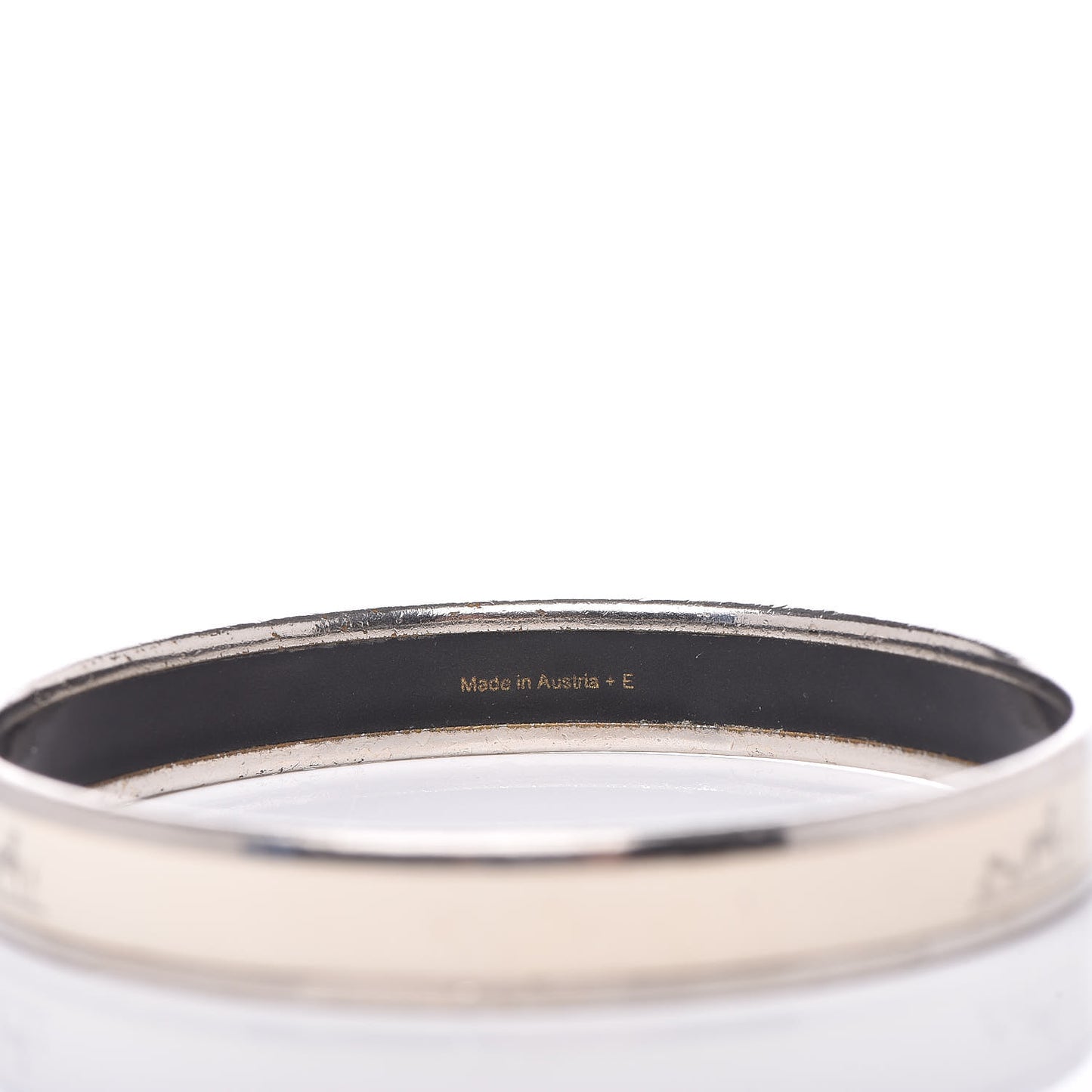 Enamel Printed Narrow Caleche Bracelet 65 White