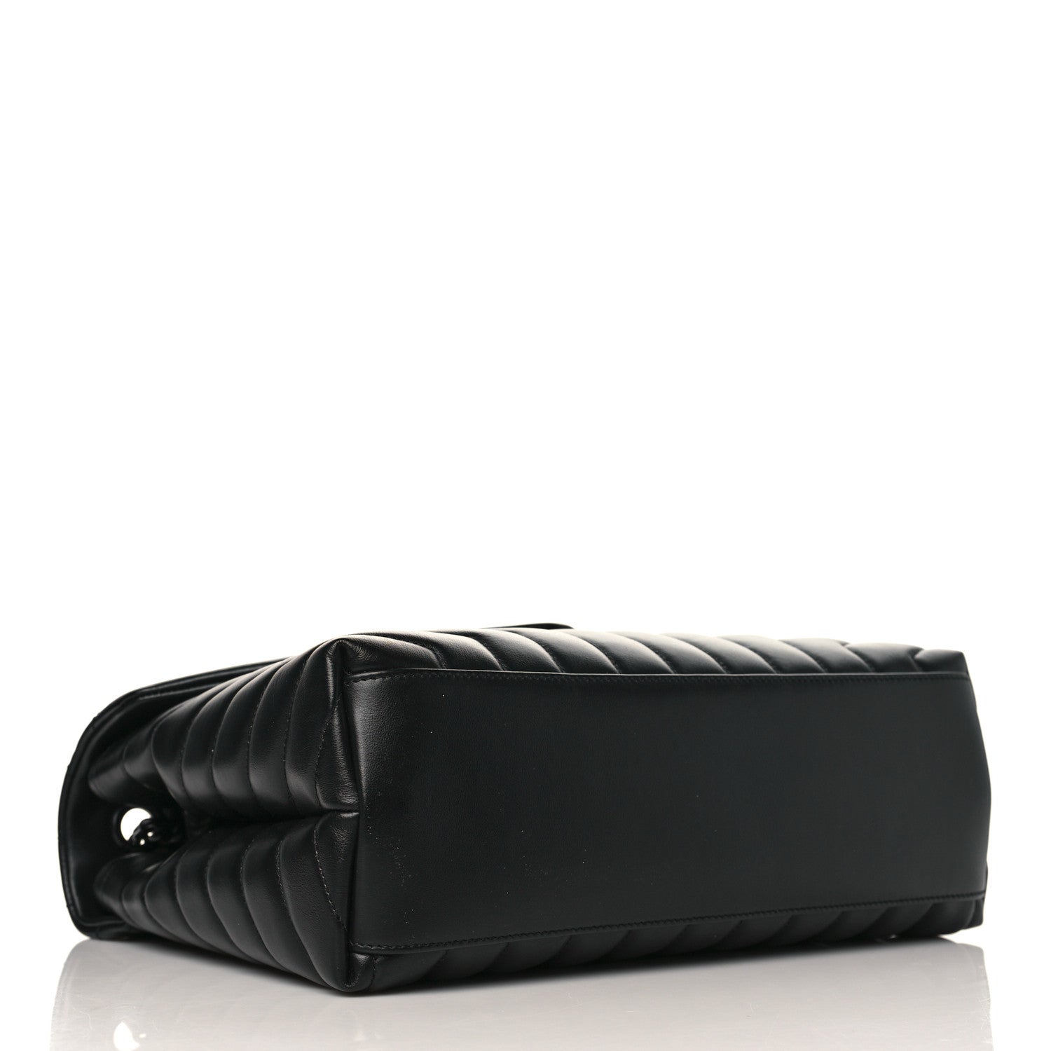 Saint Laurent Calfskin Y Quilted Monogram Monochrome Medium Loulou Chain Satchel Black 4 of 10