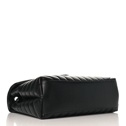 Saint Laurent Calfskin Y Quilted Monogram Monochrome Medium Loulou Chain Satchel Black 4 of 10