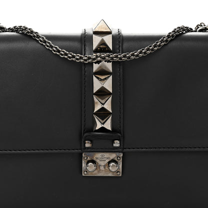 Valentino Garavani Vitello Medium Glam Lock Rockstud Flap Black 7 of 12