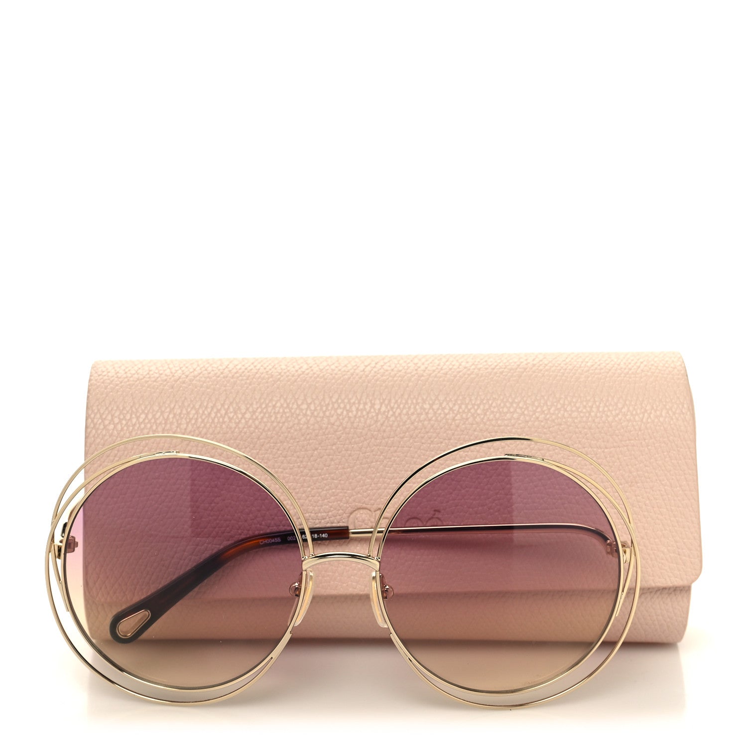 Chloe Oversize Round Carlina Oversized Round Sunglasses CE114S Silver 7 of 7