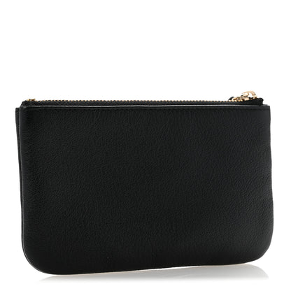 Chanel Goatskin Camellia CC Cosmetic Pouch Black 3 of 8