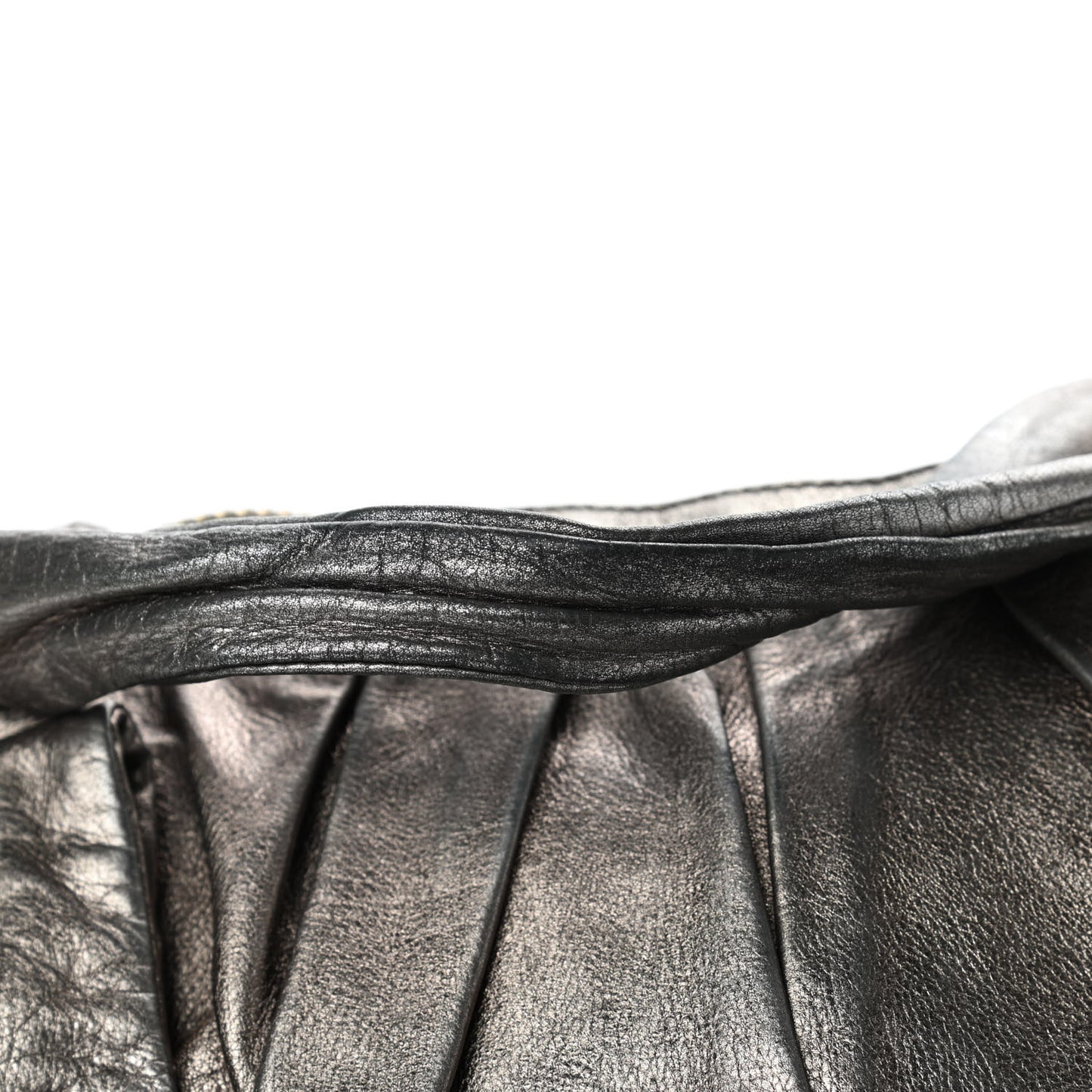Metallic Medium Hysteria Top Handle Bag Gold
