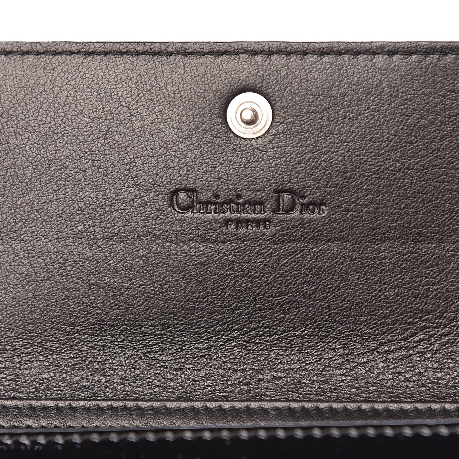 Christian Dior Patent Cannage Rendez-vous Chain Wallet Black 6 of 10