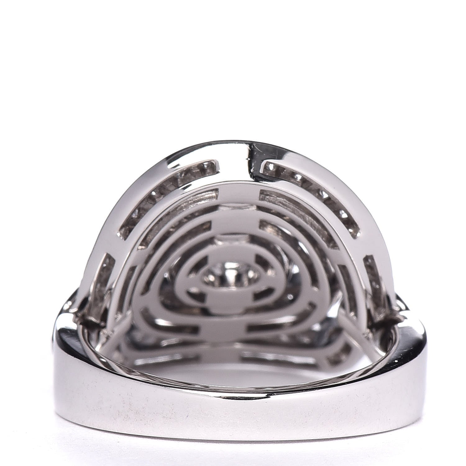 Bulgari 18K White Gold Diamond Astrale Cerchi Ring 51 5.75 4 of 6