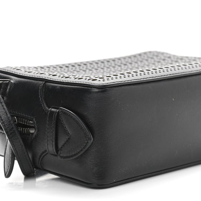 Alaia Calfskin Laser Cut Camera Bag Black 8 of 9