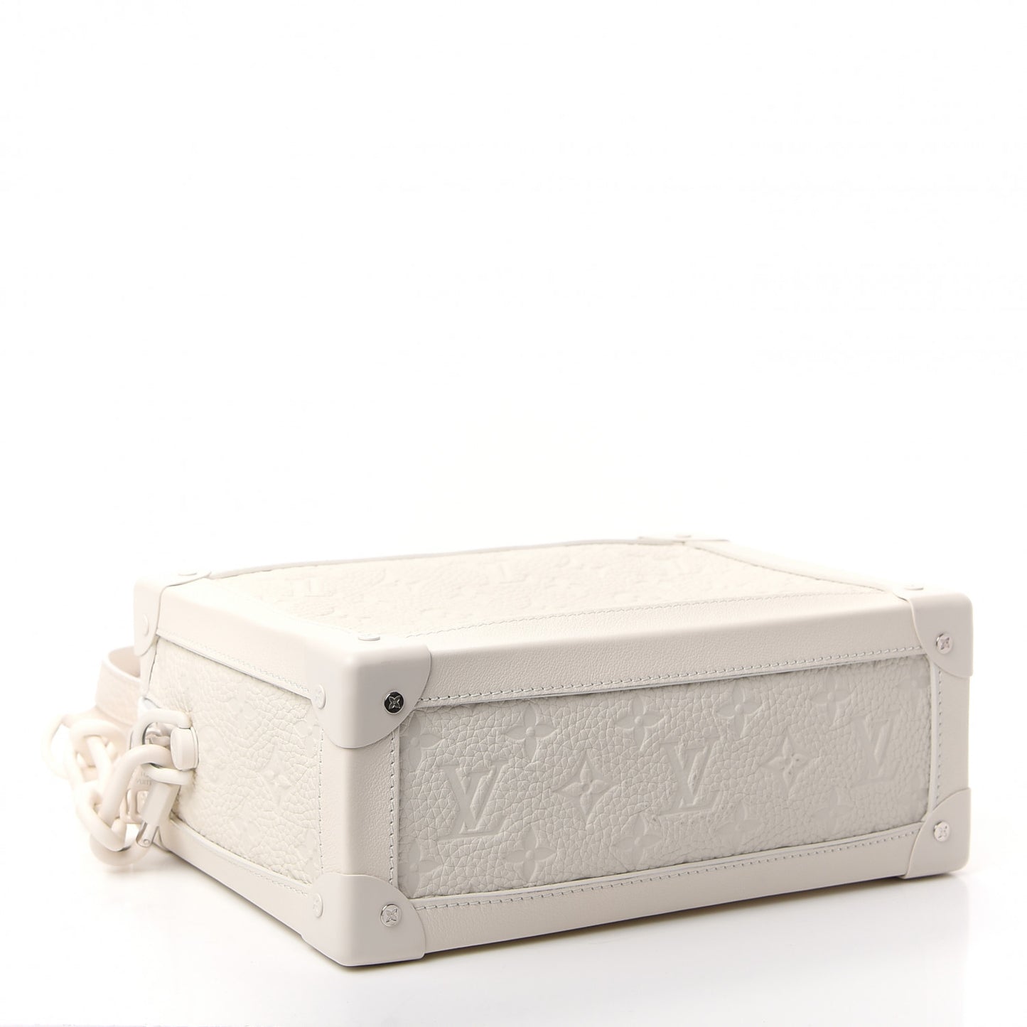 Taurillon Monogram Solar Ray Soft Trunk Powder White