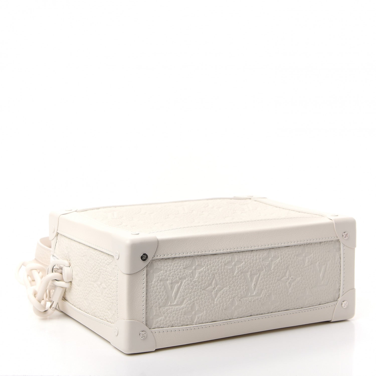 Louis Vuitton Taurillon Monogram Solar Ray Soft Trunk Powder White 3 of 9