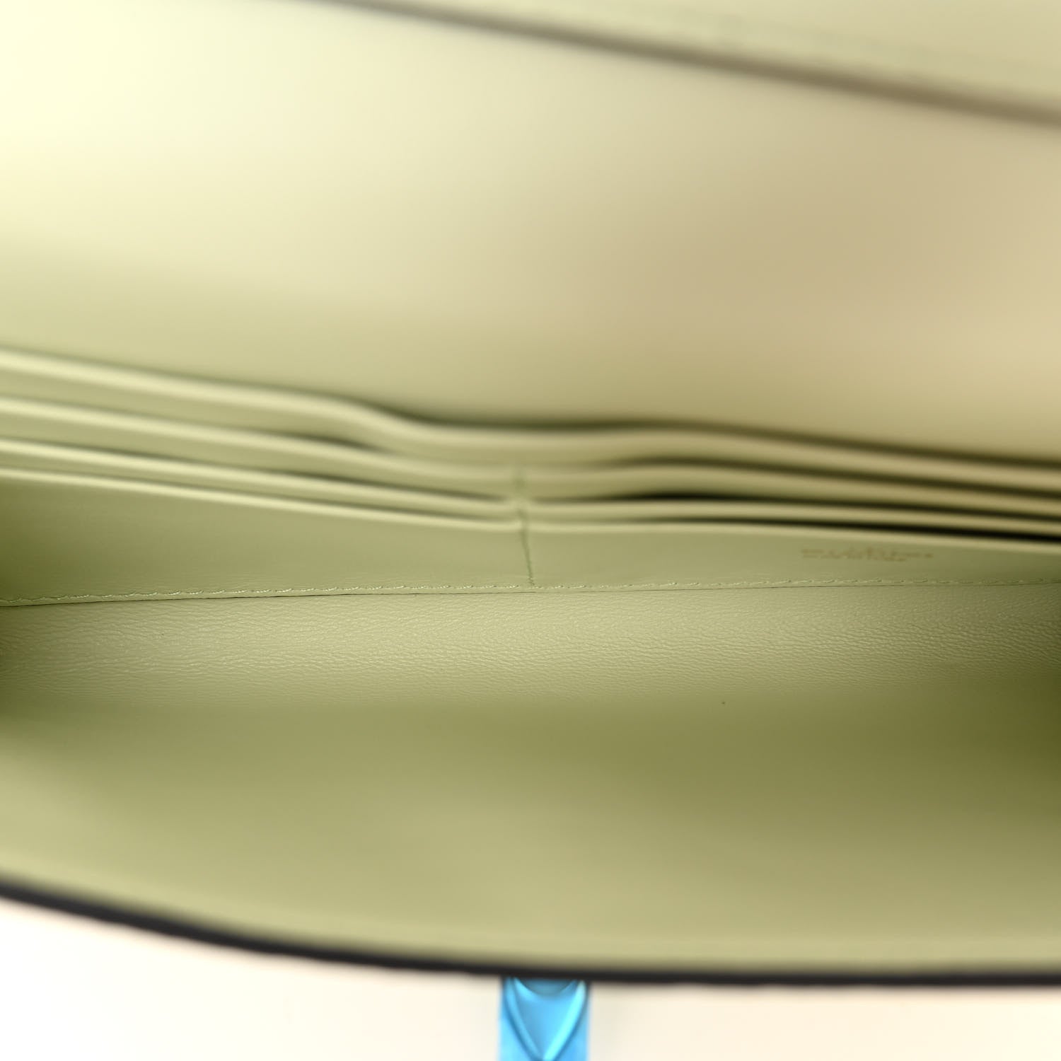 Valentino Garavani Grainy Calfskin Rockstud Flip Lock Wallet With Chain Meadow Mist 6 of 10