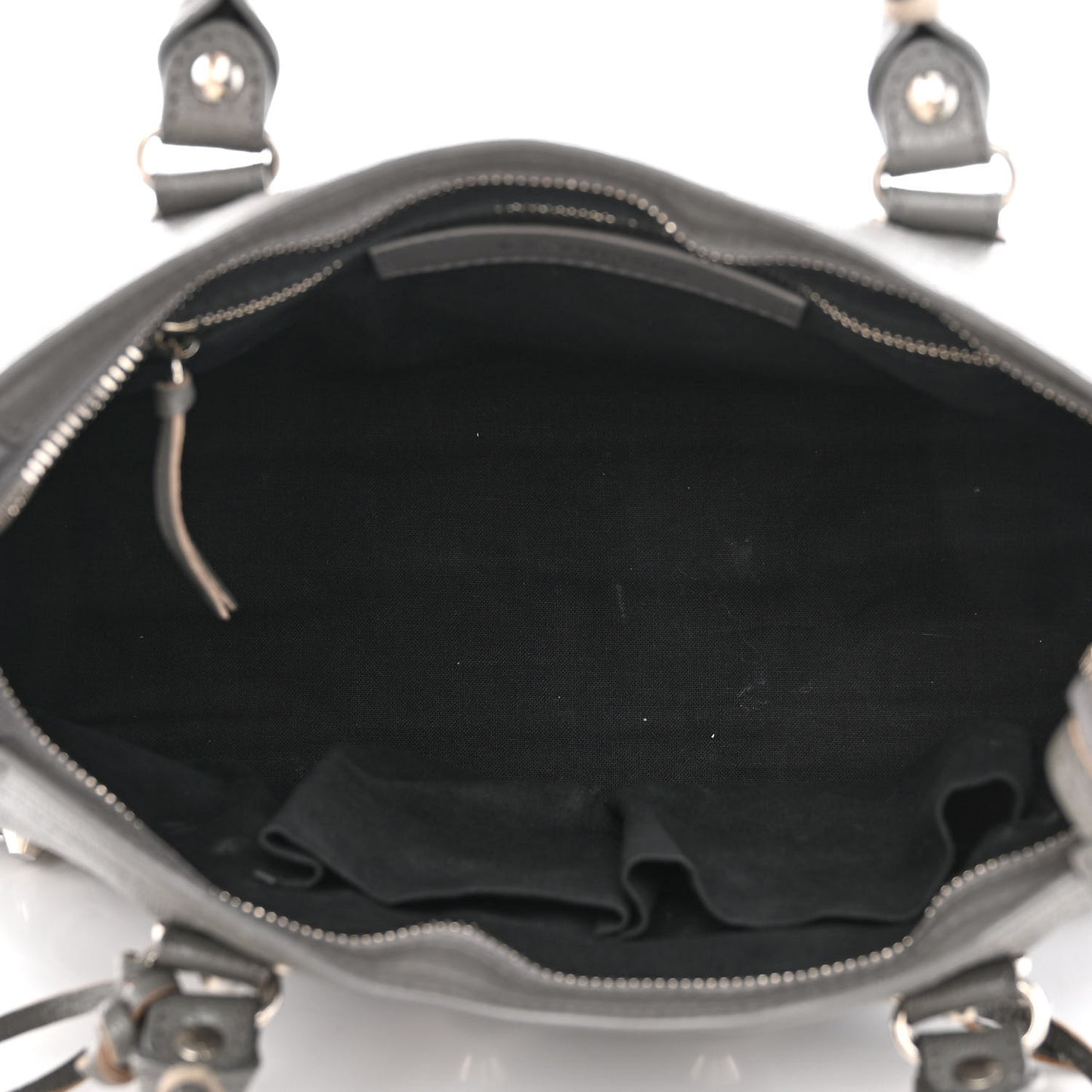 Chevre Silver Metallic Edge Hardware S City Gris Acier