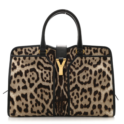 Saint Laurent Pony Hair Leopard Print Large Cabas Chyc Black 1 of 9