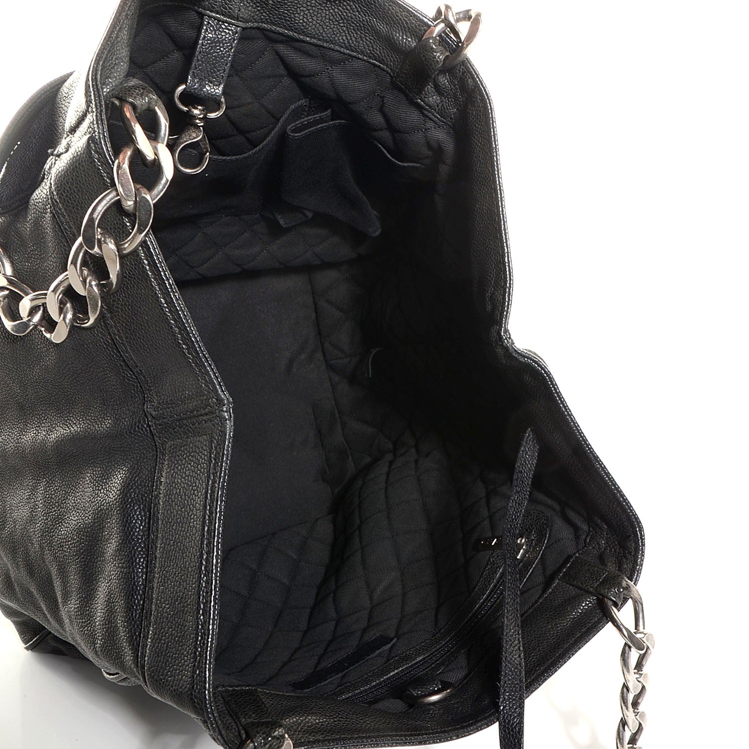 Chanel Distressed Caviar Outdoor Ligne Tote Black 5 of 7