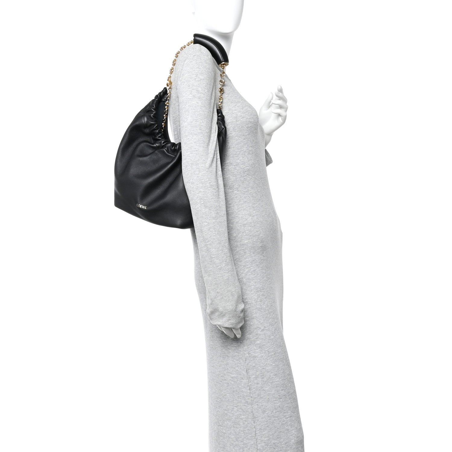 Loewe Buttery Nappa Lambskin Small Squeeze Bag Black 3 of 9