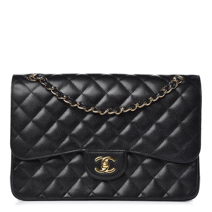 Chanel Caviar Quilted Jumbo Double Flap Black 1 of 10