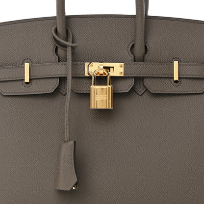 Hermes Epsom Birkin Sellier 25 Etain 8 of 11