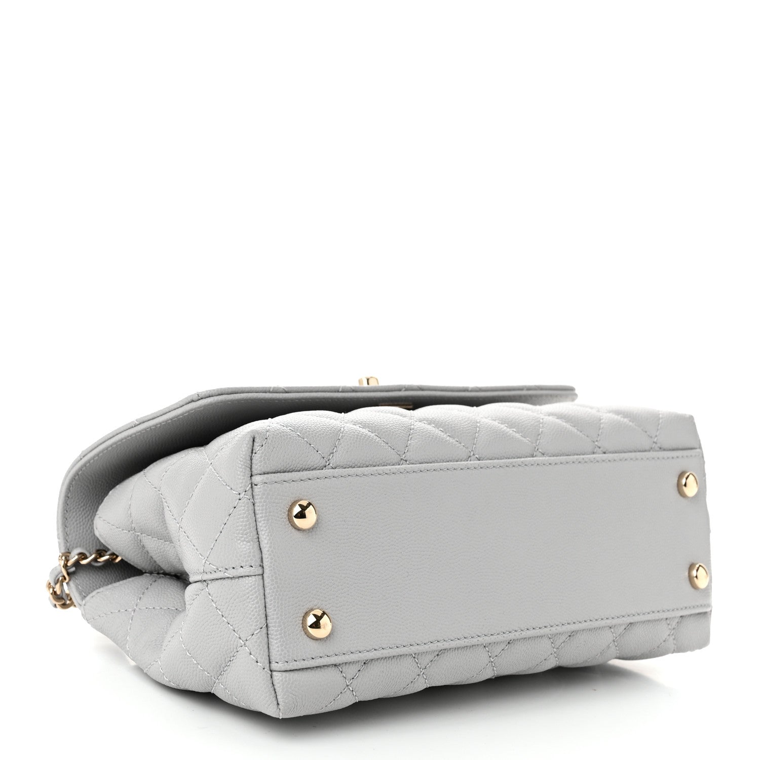 Chanel Caviar Quilted Mini Coco Handle Flap Grey 4 of 10