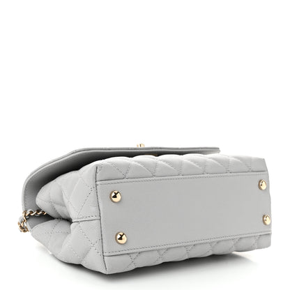 Chanel Caviar Quilted Mini Coco Handle Flap Grey 4 of 10