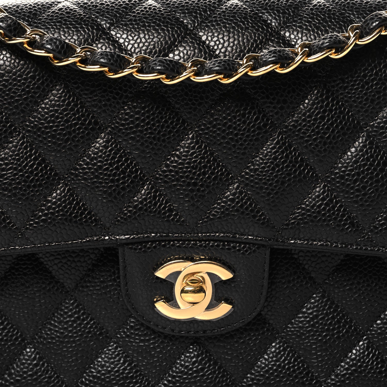 Chanel Caviar Quilted Medium Double Flap Black 8 of 11